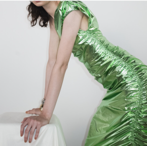 Sandra Mansour Grace Metallic One Midi Dress 3