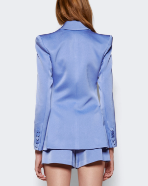 Alex Perry Satin Crepe Blazer Periwinkle 5