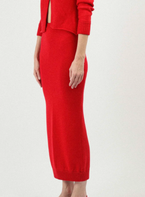 Rowen Rose Wool Knit Skirt 2