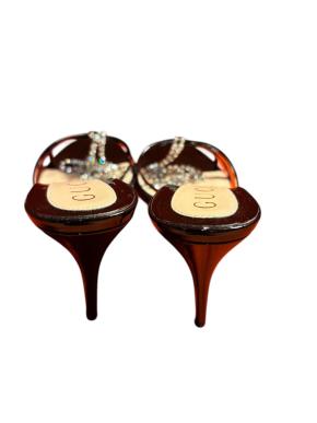 Gucci Patent And Crystal Sandals 4