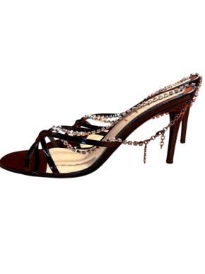 Gucci Patent And Crystal Sandals 3