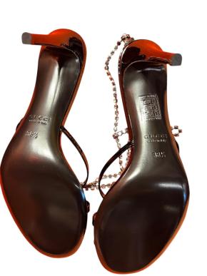 Gucci Patent And Crystal Sandals 5