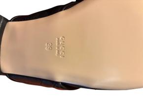 Gucci Black Leather Thong Sandals 5