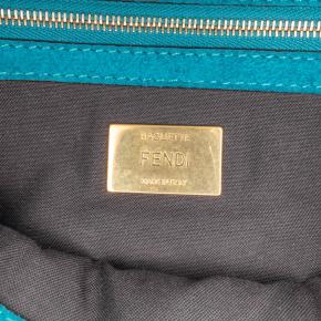 Fendi Blue Medium Suede Baguette Satchel 5