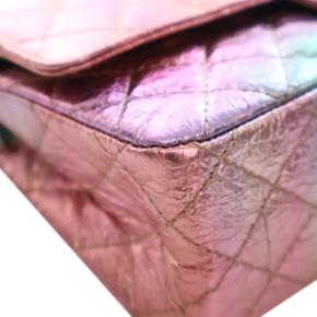 Chanel Metallic Quilted Goatskin Reissue 2.55 Double Flap 11