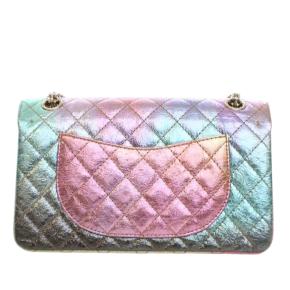 Chanel Metallic Quilted Goatskin Reissue 2.55 Double Flap 4