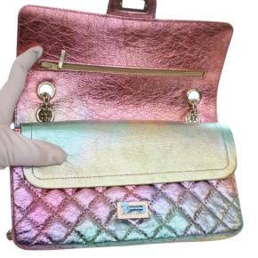 Chanel Metallic Quilted Goatskin Reissue 2.55 Double Flap 8