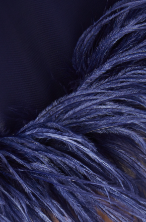 16Arlington Luna Feather-Trim Gown 6