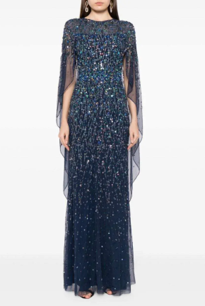 Jenny Packham Delphine Sequin-Embellished Gown Dress 8