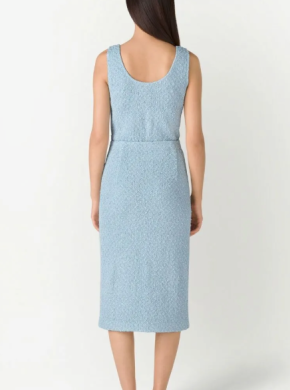St. John Tweed Scoop Neck Dress 2