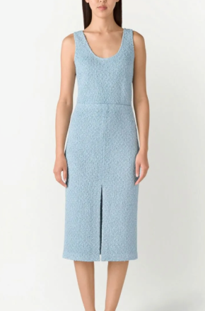 St. John Tweed Scoop Neck Dress 4
