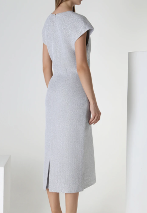 St. John Cap-Sleeve Lurex Dress 2