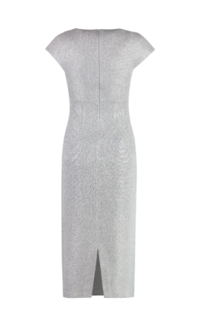 St. John Cap-Sleeve Lurex Dress 5