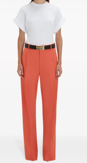 Victoria Beckham Pleat-Detail Wide-Leg Trousers 4