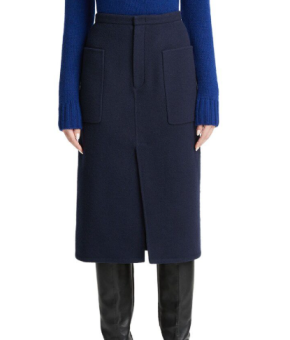 Vince Brushed Recycled Wool-Blend Pencil Skirt 6