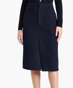 Vince Brushed Recycled Wool-Blend Pencil Skirt 6