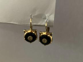 Gucci 18ct  Black Onyx earrings 8