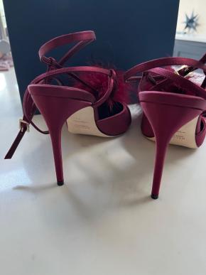 Malone Souliers Rafaela Red Pompom Sandals 6