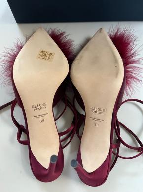 Malone Souliers Rafaela Red Pompom Sandals 5