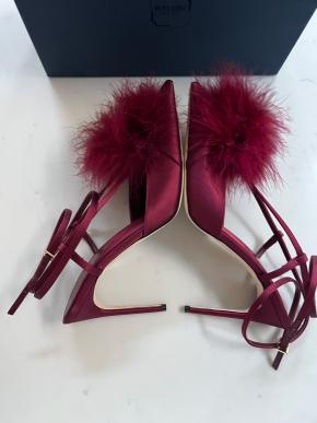 Malone Souliers Rafaela Red Pompom Sandals 2