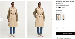 MaxMara Weekend Beige Colour Block Trench 2