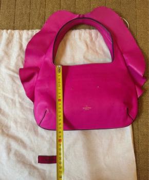 Valentino Pink Leather Ruffle Bag 4