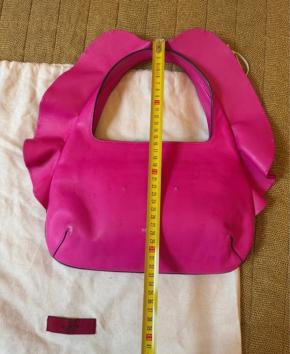 Valentino Pink Leather Ruffle Bag 8