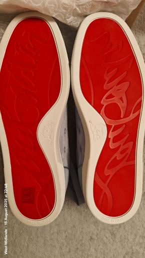 Louboutin Rantulow Orlato Sneakers in Suede Ice Blue 10