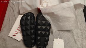 Valentino Black Rubber Slides 5