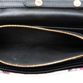 Prada Saffiano Floral Print Wallet on Strap 4