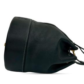 Loewe Blue Leather Black Anagram Bucket Bag 6
