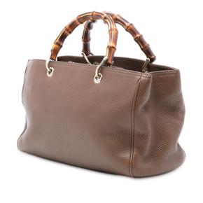 Gucci Tan Medium Calfskin Bamboo Shopper Satchel 2