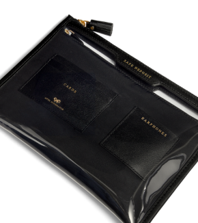 Anya Hindmarch Safe Deposit leather-trimmed PVC pouch 4