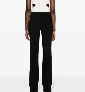 Off-White Side-Stripe Ribbed Flared Trousers 4