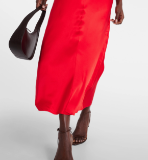 Tove Aubree Ruched Silk Midi Dress 5