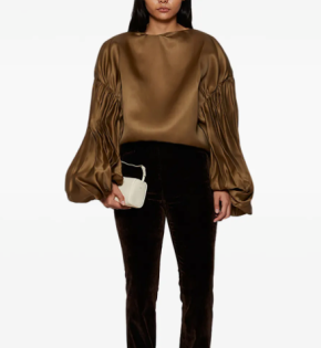 Khaite Quico Pleat-Detail Silk Blouse 2