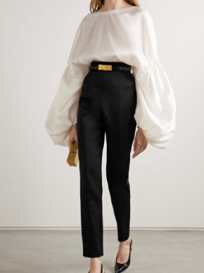 Khaite Lenn High-Rise Crepe Trousers 5