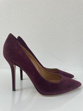 Ferragamo Burgundy Suede Pumps 2