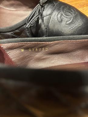 Chanel Black Leather Ballet Flats 6