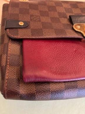 Louis Vuitton Coated Canvas and Leather Damier Ebene Vavin PM Shoulder Bag 9