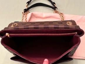 Louis Vuitton Coated Canvas and Leather Damier Ebene Vavin PM Shoulder Bag 3