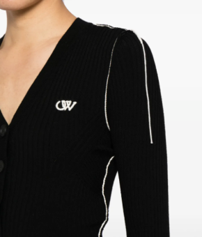 Off-White Ow Logo V-neck Cardigan 5