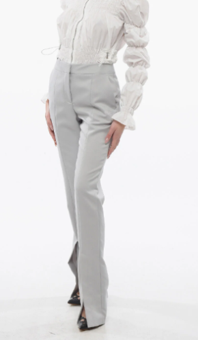 Off-White Trousers with Ankle Slit 2
