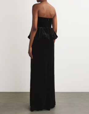 Self-Portrait Velvet Peplum Maxi Dress 4