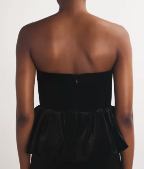 Self-Portrait Velvet Peplum Maxi Dress 3