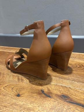 Hermes Tan Leather Ankle Legend Sandals 7