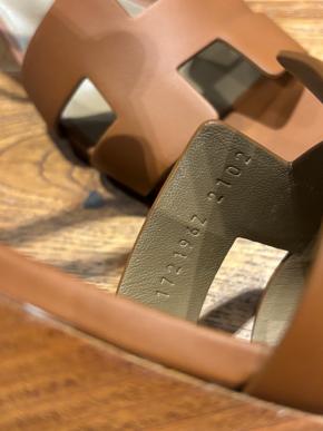 Hermes Tan Leather Ankle Legend Sandals 12