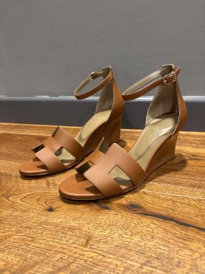 Hermes Tan Leather Ankle Legend Sandals 2