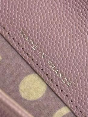 Chanel Lilac Caviar Card Holder 7