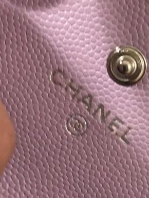 Chanel Lilac Caviar Card Holder 6